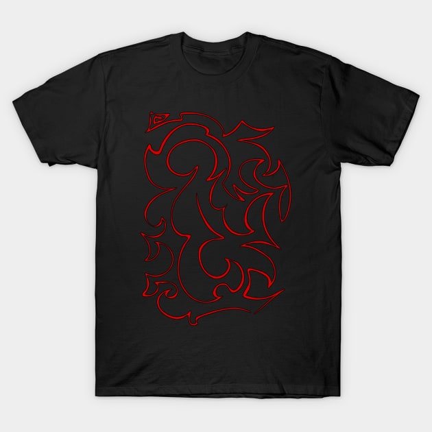 Red Dragon Decorative Ornament T-Shirt by SpieklyArt